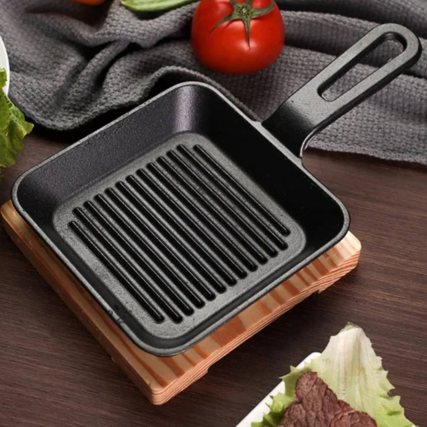 Iron-Cast Square Grill