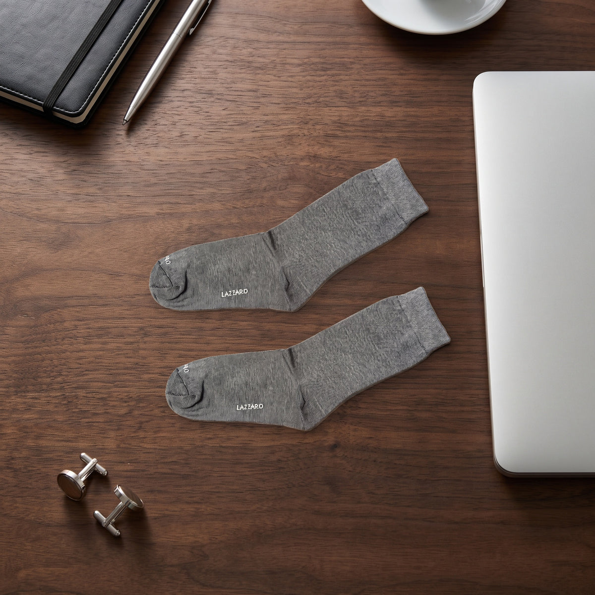 Dark grey Lazzaro long socks