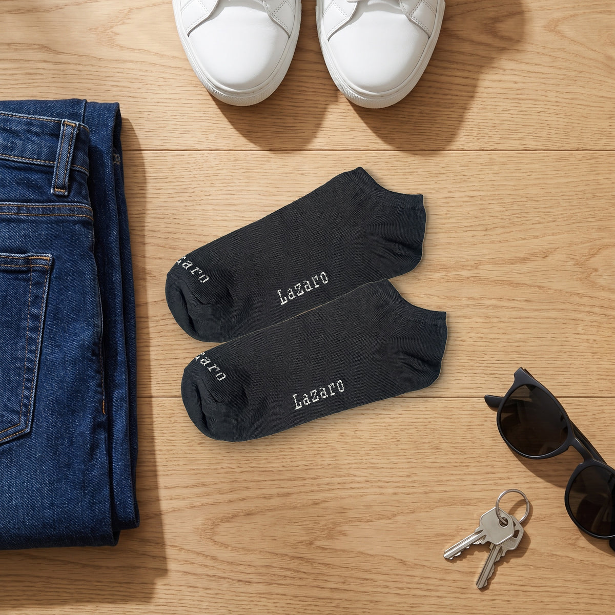 Black Lazaro short socks
