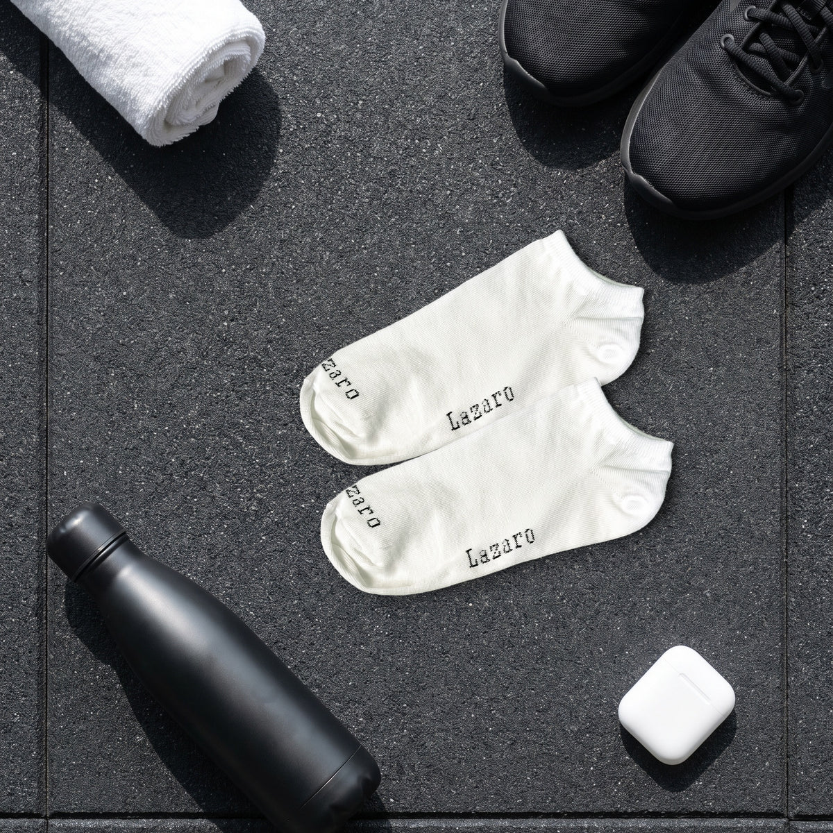 White Lazaro short socks