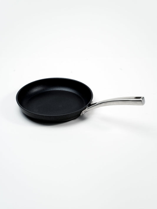 SKK Lightweight German titanium frying pan - angled view