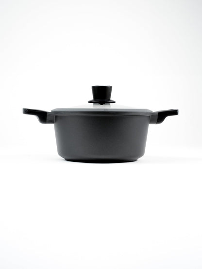 SKK Allrounder cooking pot with glass lid - side view