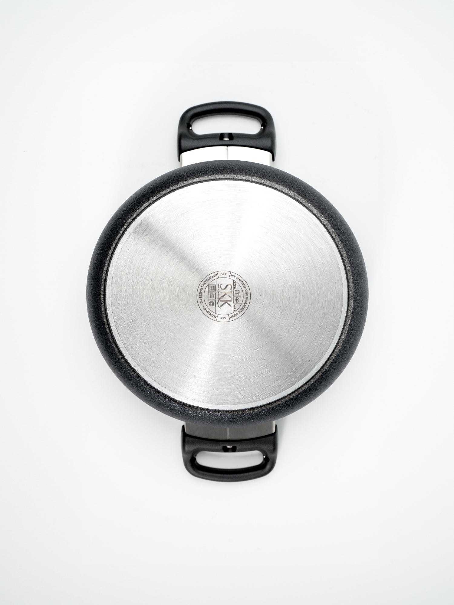 SKK Classic tall cooking pot, base showing thermal bottom for induction