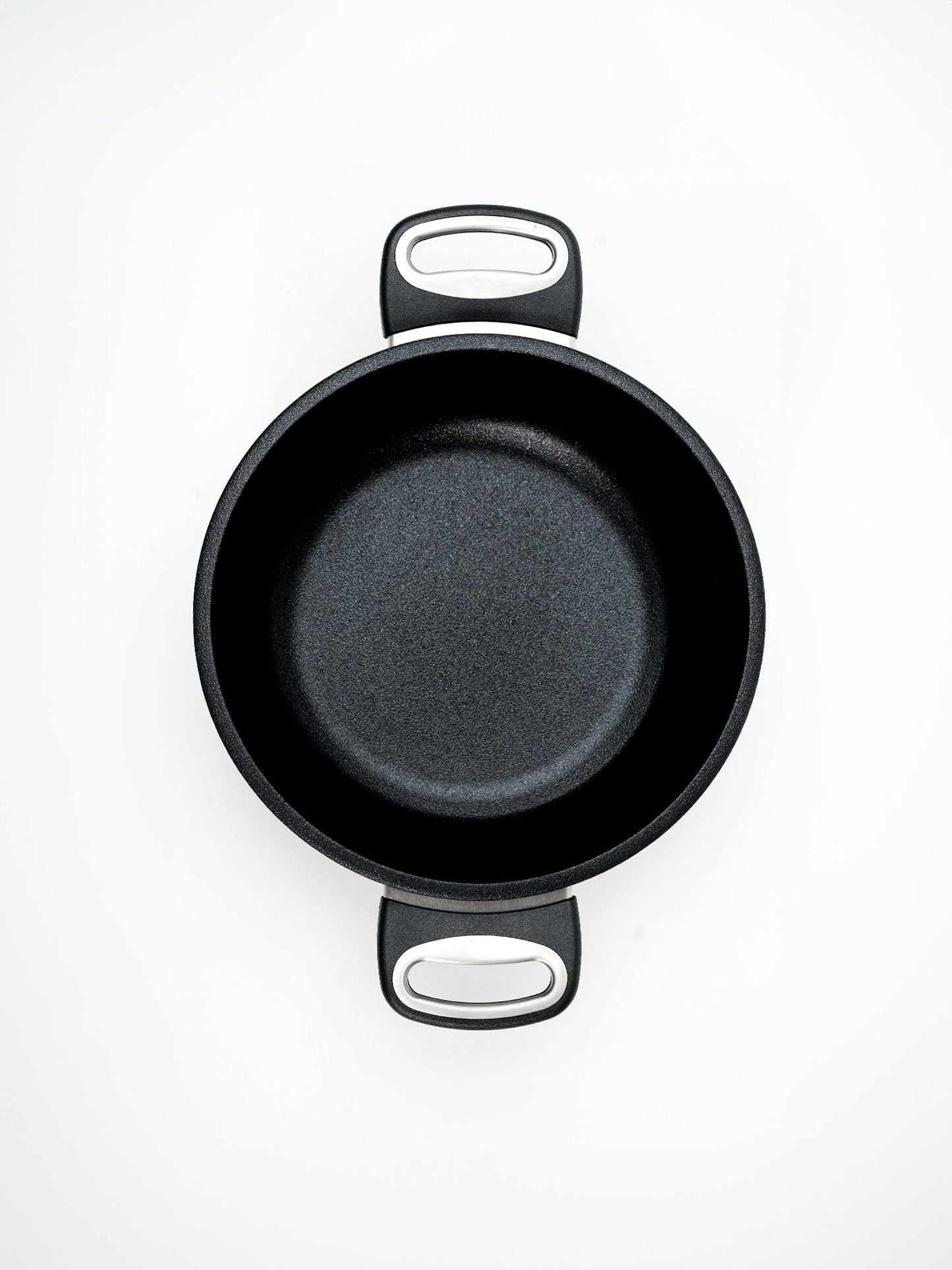 SKK Classic tall cooking pot, top view through the glass lid